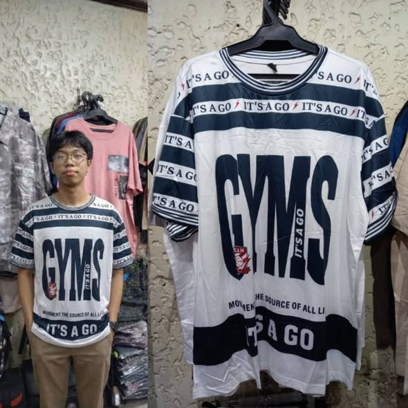 Oversized Men Medium Streetwear Tee in Marikina displayed on a model, featuring bold front print and relaxed silhouette.